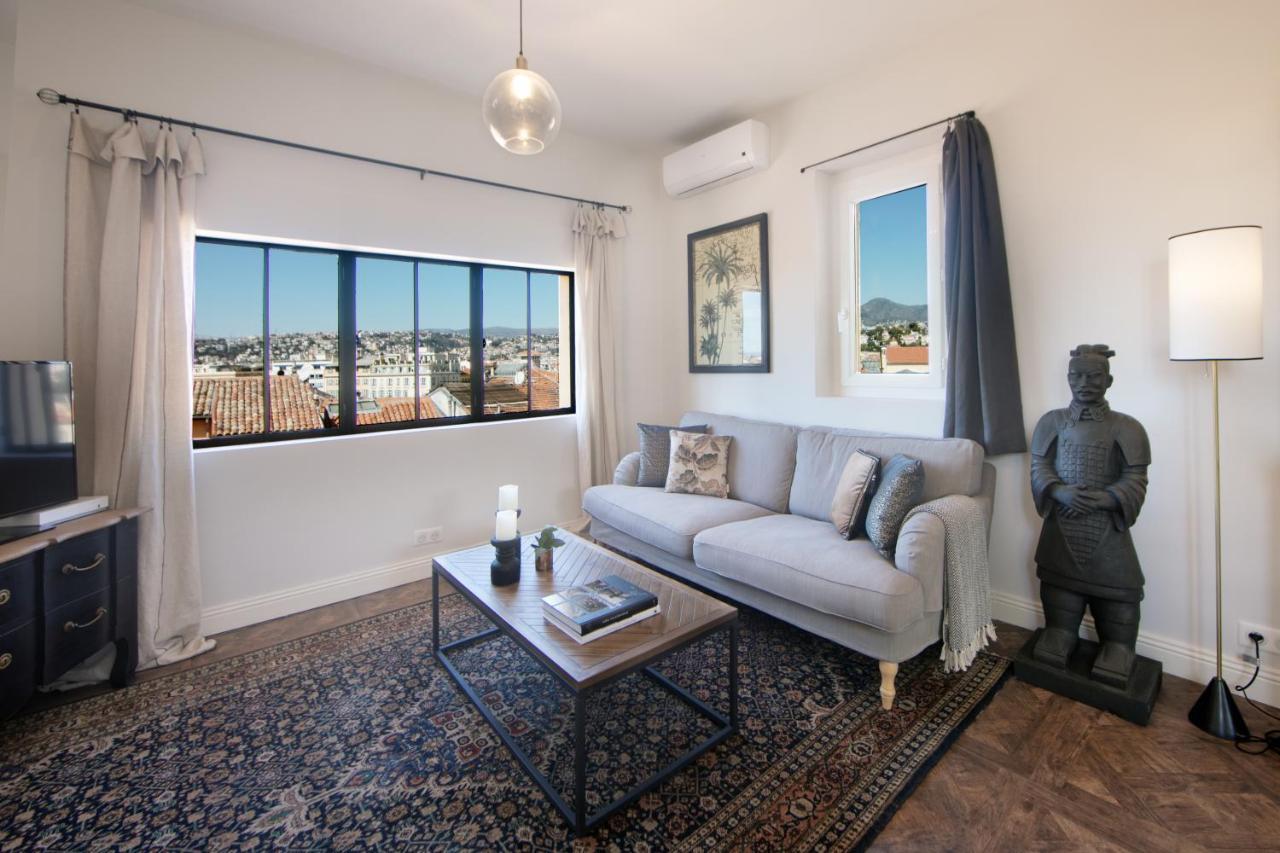 Cocoon Loft - Magnifique Loft Sous Toit, Refait A Neuf, Vues Splendides, Clim, Wifi Leilighet Nice Eksteriør bilde
