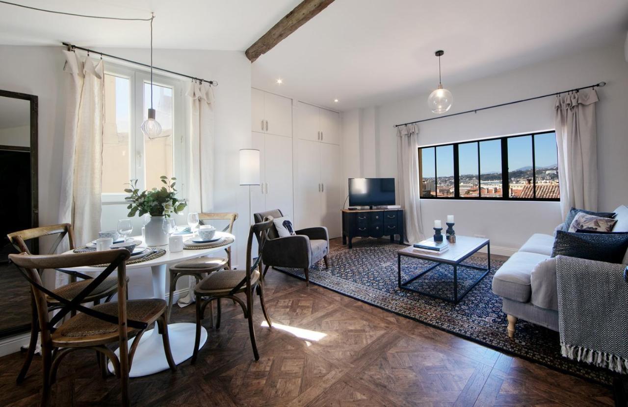 Cocoon Loft - Magnifique Loft Sous Toit, Refait A Neuf, Vues Splendides, Clim, Wifi Leilighet Nice Eksteriør bilde